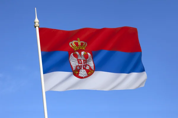 Σημαία της Σερβίας — Φωτογραφία Αρχείου