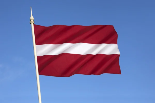 Bandeira nacional de Latvia — Fotografia de Stock