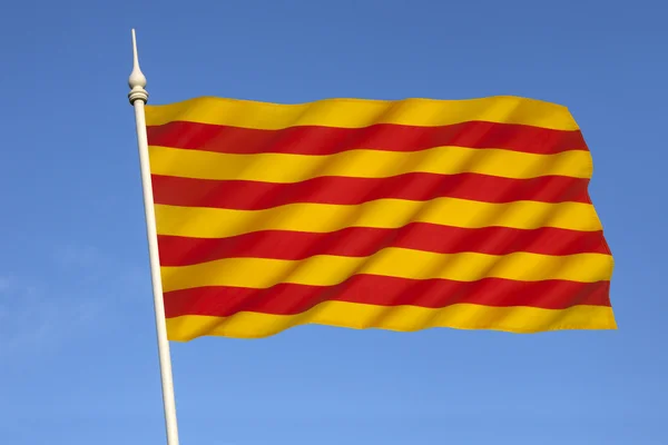 Flagge Kataloniens - Spanien — Stockfoto