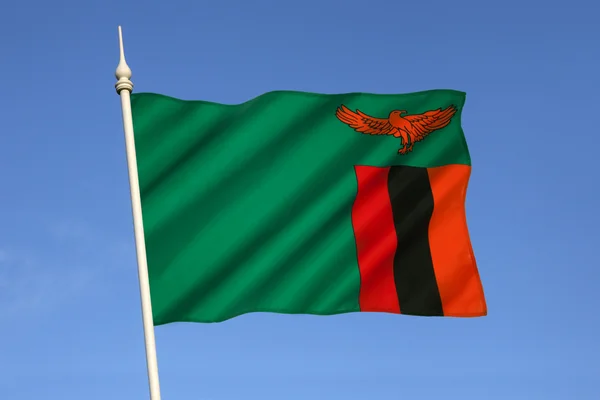 Flagge von Sambia — Stockfoto