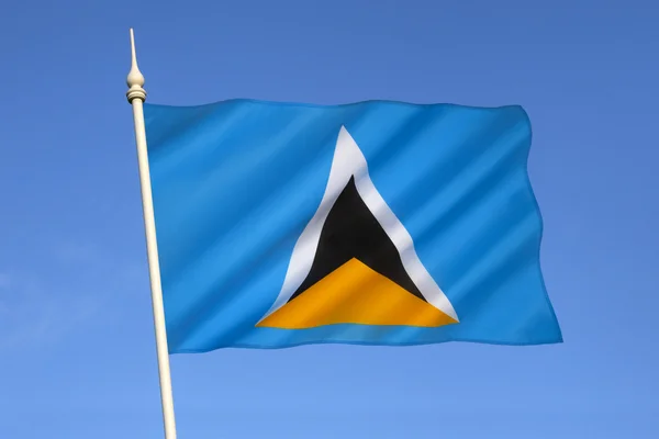 Флаг Сент-Люсии - Карибского бассейна — стоковое фото