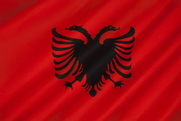 Arnavutluk Cumhuriyeti bayrağı — Stok fotoğraf