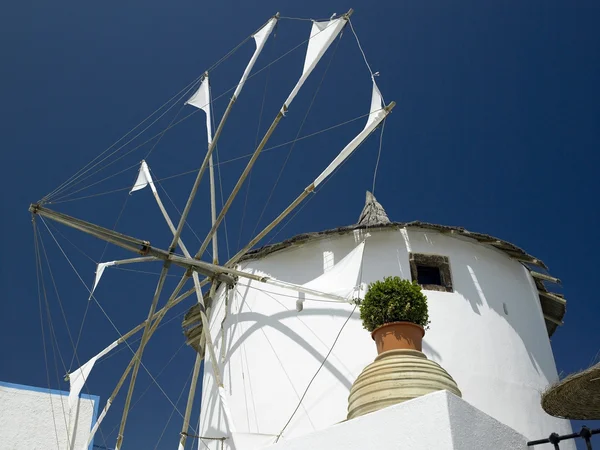 Windmill - Santorini - Greek Islands — Stock Photo, Image