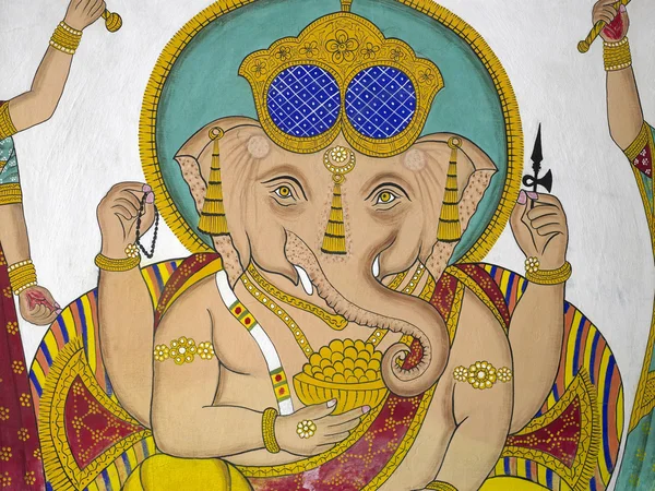 Oeuvre indienne - Dieu hindou Ganesha - Udaipur — Photo