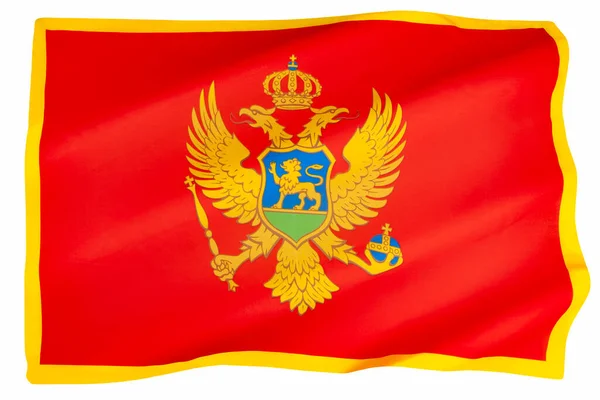 Flaga Czarnogóry Przyjęta Dnia Lipca 2004 — Zdjęcie stockowe