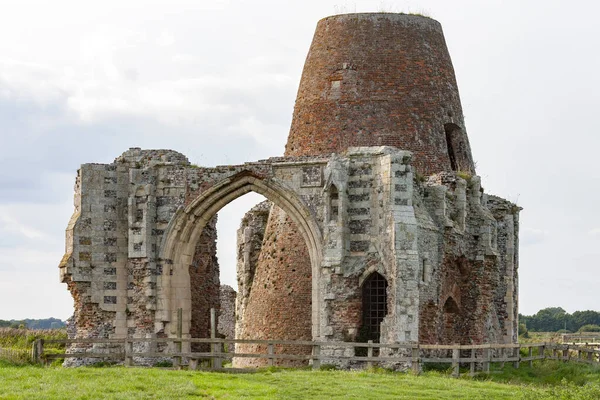 Ruinas Molino Viento Del Siglo Xviii Construido Las Ruinas Abadía — Foto de Stock