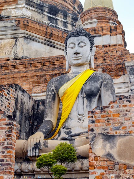 Estatua Buda Las Ruinas Ayutthaya Cerca Bangkok Tailandia — Foto de Stock