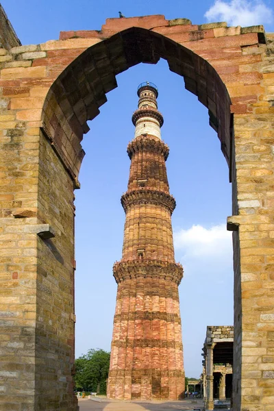 Qutub Minar Juga Disebut Qutb Minar Atau Qutab Minar Adalah — Stok Foto