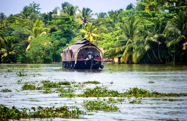 Rice Barge Omvandlas För Turist Användning Inre Vattenvägarna Kerala Backwaters — Stockfoto
