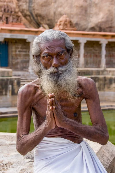 Hindu Sadhu Homem Santo Karakudi Região Chettinad Tamil Nadu Sul — Fotografia de Stock