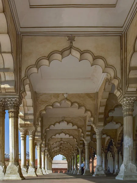 Diwan Aam Sala Publicznej Publiczności Red Fort Complex Mieście Agra — Zdjęcie stockowe