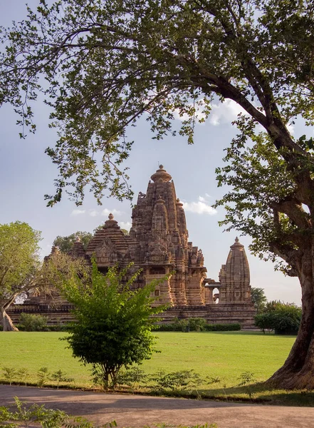 Templos Jian Hindu Khajuraho Região Madhya Pradesh Índia Património Mundial — Fotografia de Stock