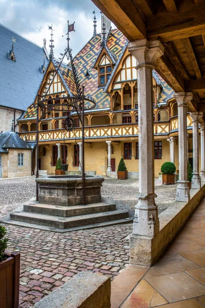 Hotel Dieu Middelaldersk Hospits Beaune Datert Tilbake Til 1443 Den – stockfoto