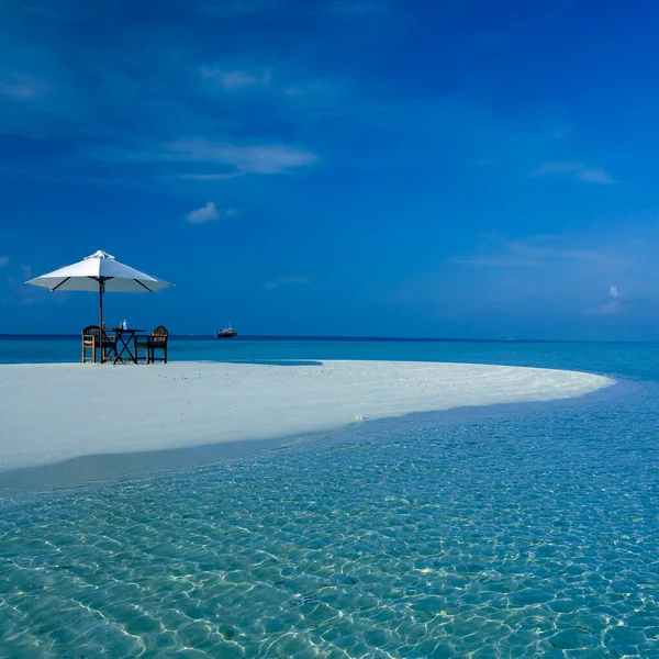 Tropický Ostrov Ráj Jižní Ari Atoll Maledivách Severním Indickém Oceánu — Stock fotografie