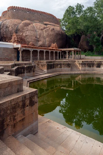 Świątynia Sathyamurthi Perumal Hindu Thirumayam Stanie Tamil Nadu Południowych Indiach — Zdjęcie stockowe