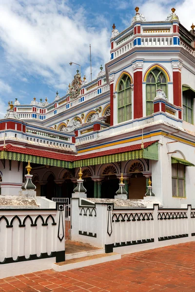 Pałac Kanadukathan Karaikkudi Kanadukathan Regionie Tamil Nadu Południowych Indiach Znany — Zdjęcie stockowe