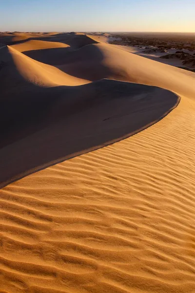 在非洲纳米比亚的纳米布 努阿克洛夫特沙漠 位于世界最高沙丘之上的高处 — 图库照片
