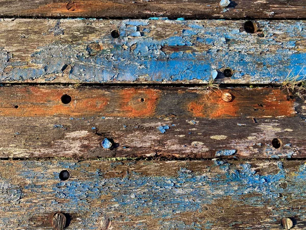 Textura Pozadí Staré Ošlehaný Peeling Barva Nějaké Staré Hnijící Dřevo — Stock fotografie