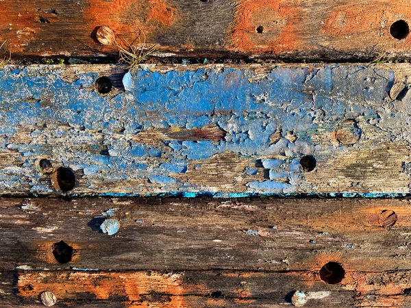Textura Pozadí Staré Ošlehaný Peeling Barva Nějaké Staré Hnijící Dřevo — Stock fotografie