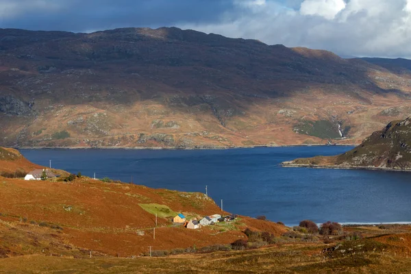 Loch Glendhu Près Unapool Dans Les Highlands Écossais — Photo