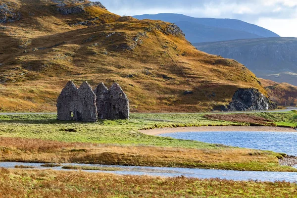 Ruins 18Th Century Lairds House Calda House Ardvreck Castle Loch — Stock Photo, Image