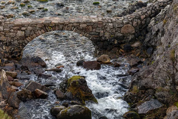 Река Мост Восточном Конце Сангобег Сэндс Сазерленде Северном Побережье Шотландии — стоковое фото
