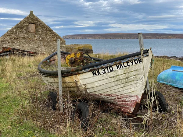 Castletown Harbor Dunnet Head Distance Caithness North Coast Scotland Dunnet — Stock Photo, Image