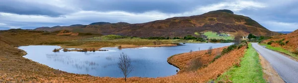 Panoramic View Loch Hope Small Village Hope Sutherland Northwest Scotland — стокове фото