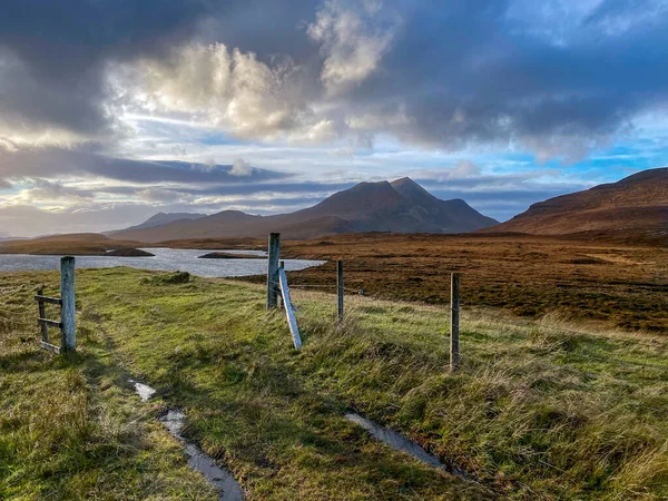 Les Monts Assynt Ciogach Dans Région Peu Peuplée Sud Ouest — Photo