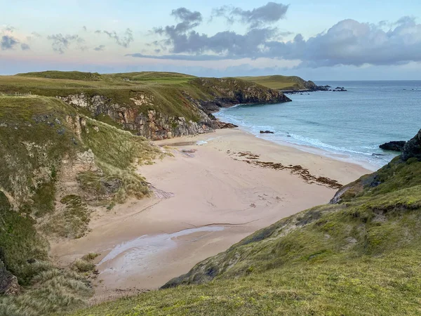 Littoral Plage Sable Fin Sangobeg Sands Sutherland Sur Côte Nord — Photo