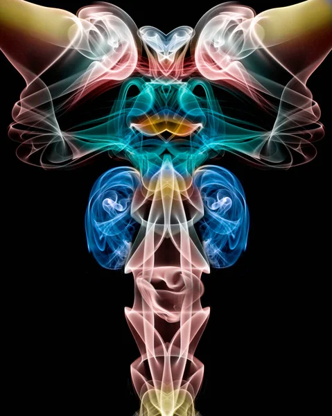 Abstract Design Made Manipulating Adding Color Images Smoke — Stock Photo, Image