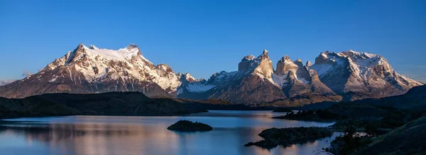 Bergtoppen Van Cordillera Del Paine Het Nationaal Park Torres Del — Stockfoto