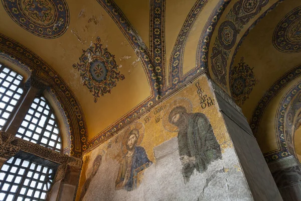 Христианское Искусство Великой Мечети Святой Софии Районе Султанахамет Стамбула Турции — стоковое фото
