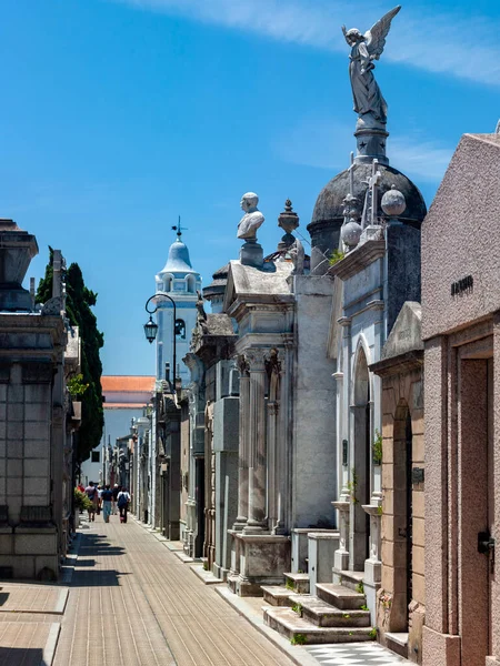 Sírok Recoleta Temetőben Cementerio Recoleta Buenos Airesben Argentína Dél Amerikában — Stock Fotó