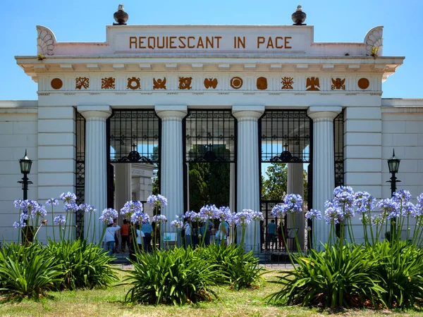 Είσοδος Στο Κοιμητήριο Recoleta Cementerio Recoleta Στο Μπουένος Άιρες Αργεντινή — Φωτογραφία Αρχείου