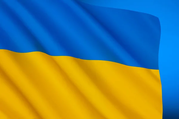 National Flag Ukraine Ukraine Part Soviet Union Flag Outlawed — Stock Photo, Image