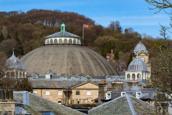 Cupola Del Devonshire Nella Città Termale Buxton Nel Derbyshire Inghilterra — Foto Stock