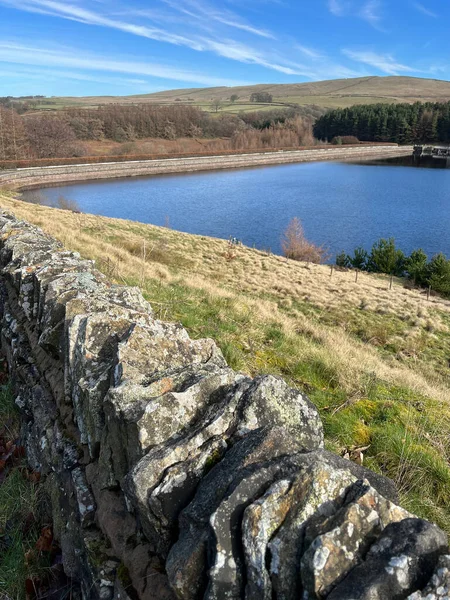 Errwood Reservoir Goyt Valley Derbyshire England Reservoir Provides Drinking Water — Stock Photo, Image
