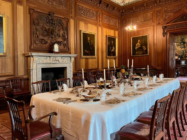 Dining Room Lyme Hall Disley Cheshire England — Stock Photo, Image