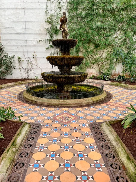 Fountain Orangery Lyme Park Disley Cheshire England — Stock Photo, Image