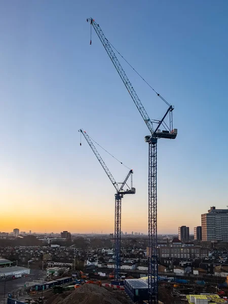 Краны Строительной Площадке Центре Лондона Великобритании — стоковое фото