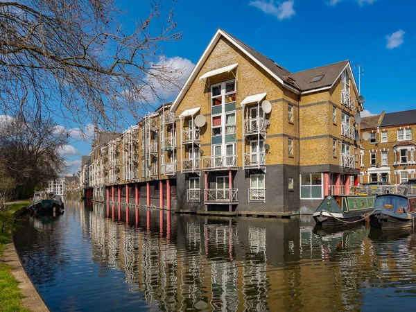 Leiligheter Ved Grand Union Kanalen Little Venice Området Sentralt London – stockfoto