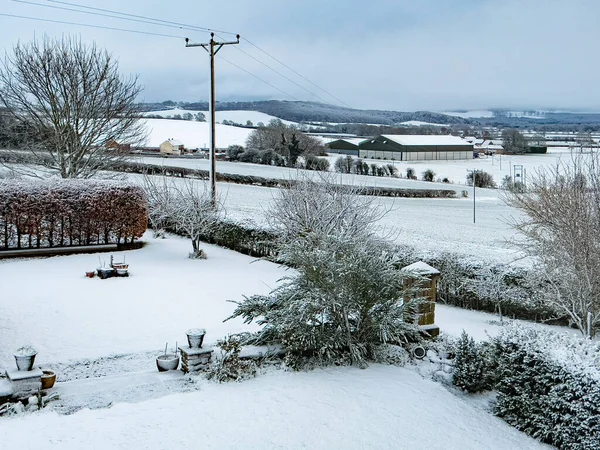 Winter Weather Village Langton North Yorkshire United Kingdom — Stock Photo, Image