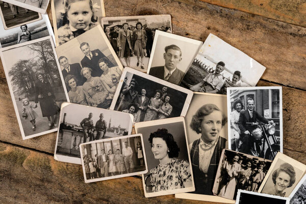 Генеалогия - Старые семейные фотографии 1950-х годов.