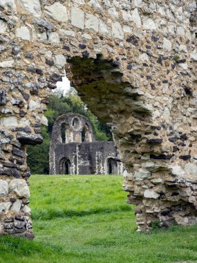 Ruins of Waverley Abbey - The first Cistercian abbey in England. Founded in 1128 by William Giffard, the Bishop of Winchester clipart