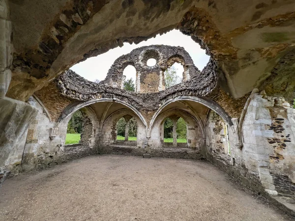 Ruinas Abadía Waverley Primera Abadía Cisterciense Inglaterra Fundada 1128 Por — Foto de Stock