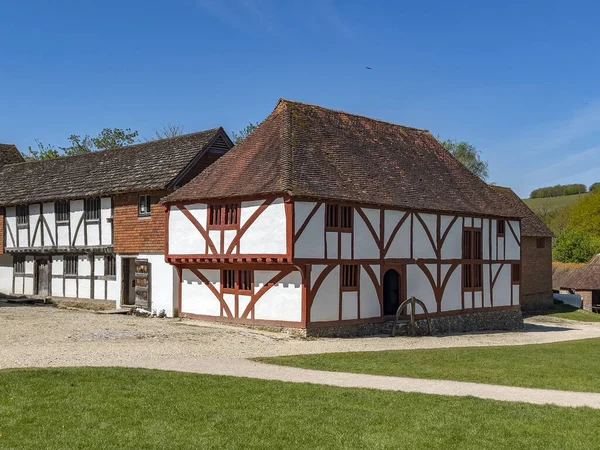 North Cray Medieval House Weald Downland Open Air Museum West — Stock fotografie