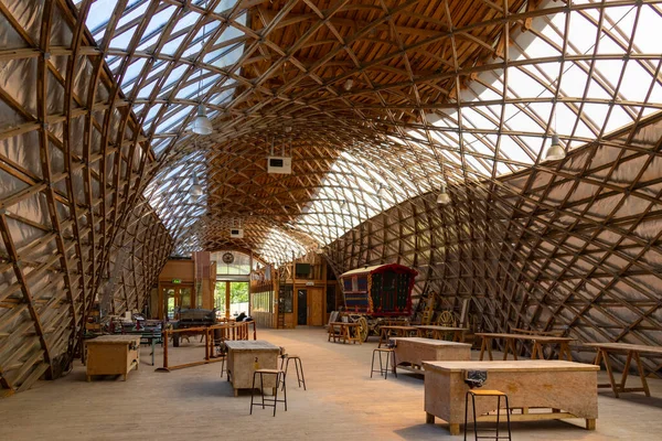 Downland Gridshell Weald Downland Open Air Museum West Sussex Southern — Stok fotoğraf