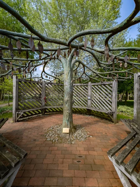 Place Quiet Reflection Extensive Gardens National Memorial Arboretum Alrewas Lichfield — Stockfoto