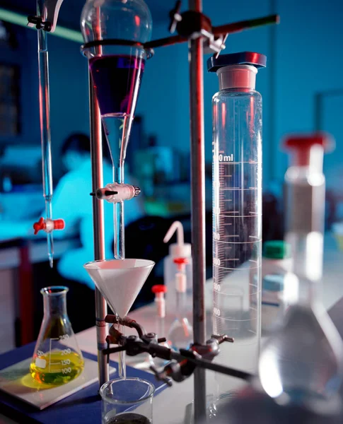 Скляний Посуд Хімічній Лабораторії — стокове фото